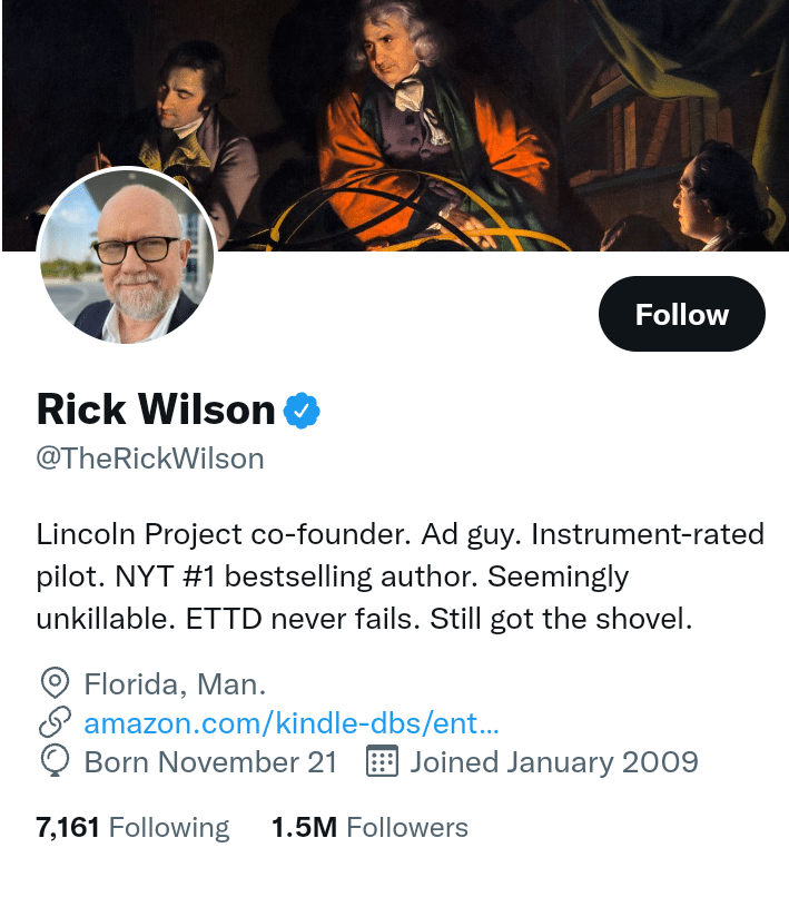 Rick Wilson Twitter