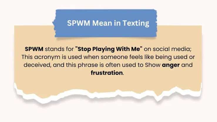 Heres What To Know About The Letters Spwm And What It Means In Text